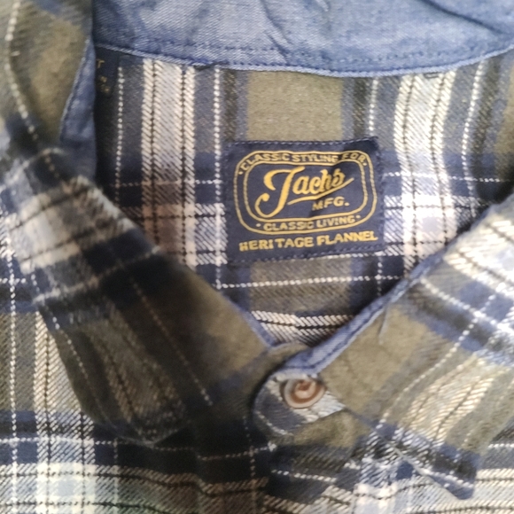 Jacks MFG Heritage Flannel Shirt Men's Size XLT Heavy Shacket - Picture 2 of 3